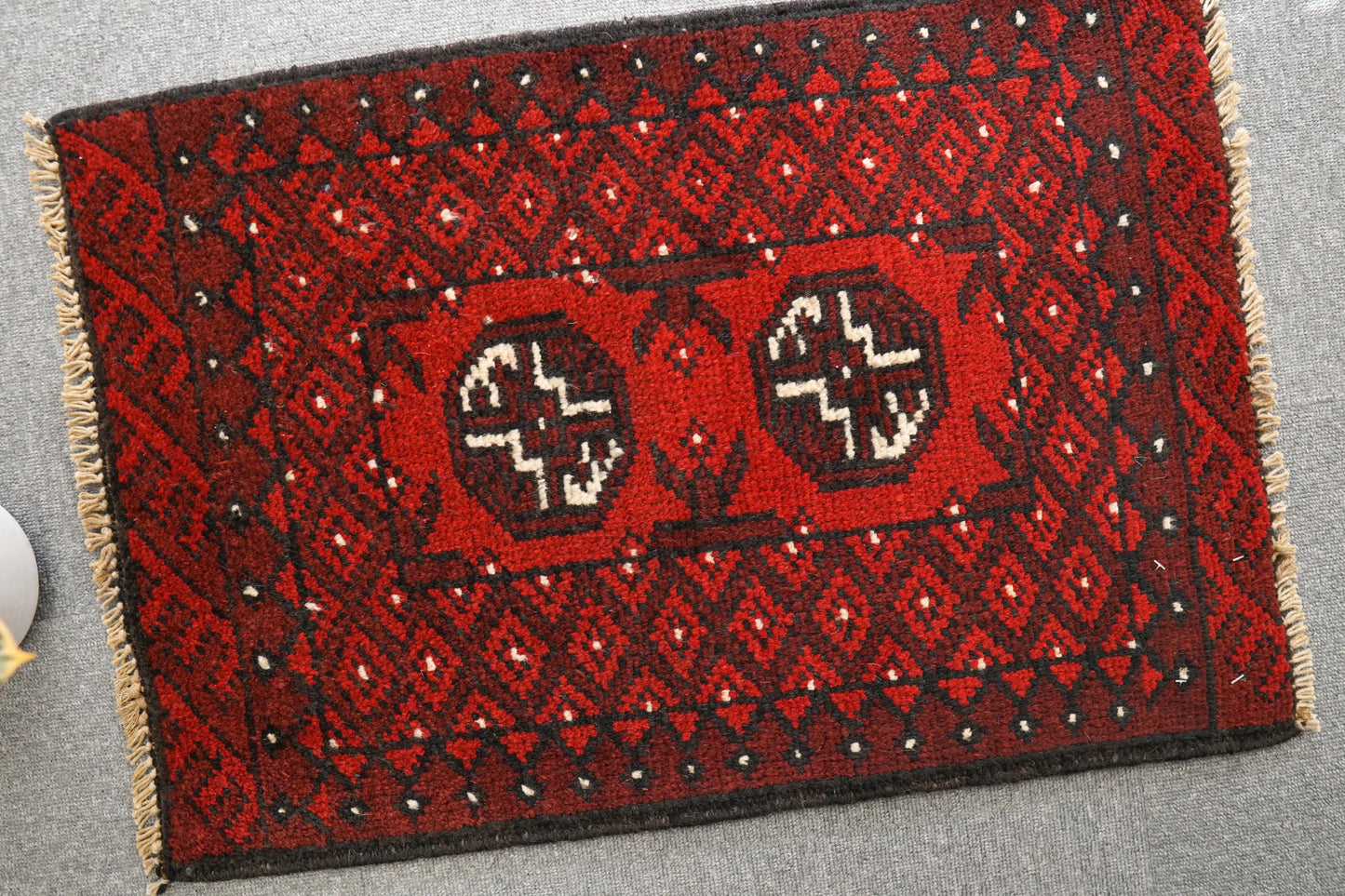 73×50cm トルクメン ボハララグ 手織り絨毯 トライバルラグ ヴィンテージ Decorworks