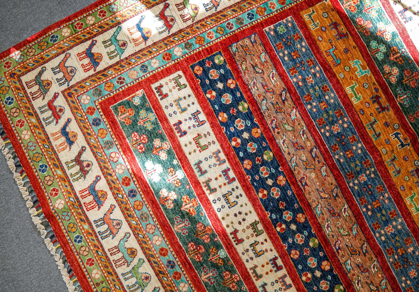 234×178cm アフガニスタン 手織り絨毯 ペルシャ絨毯 ギャッベ Decorworks