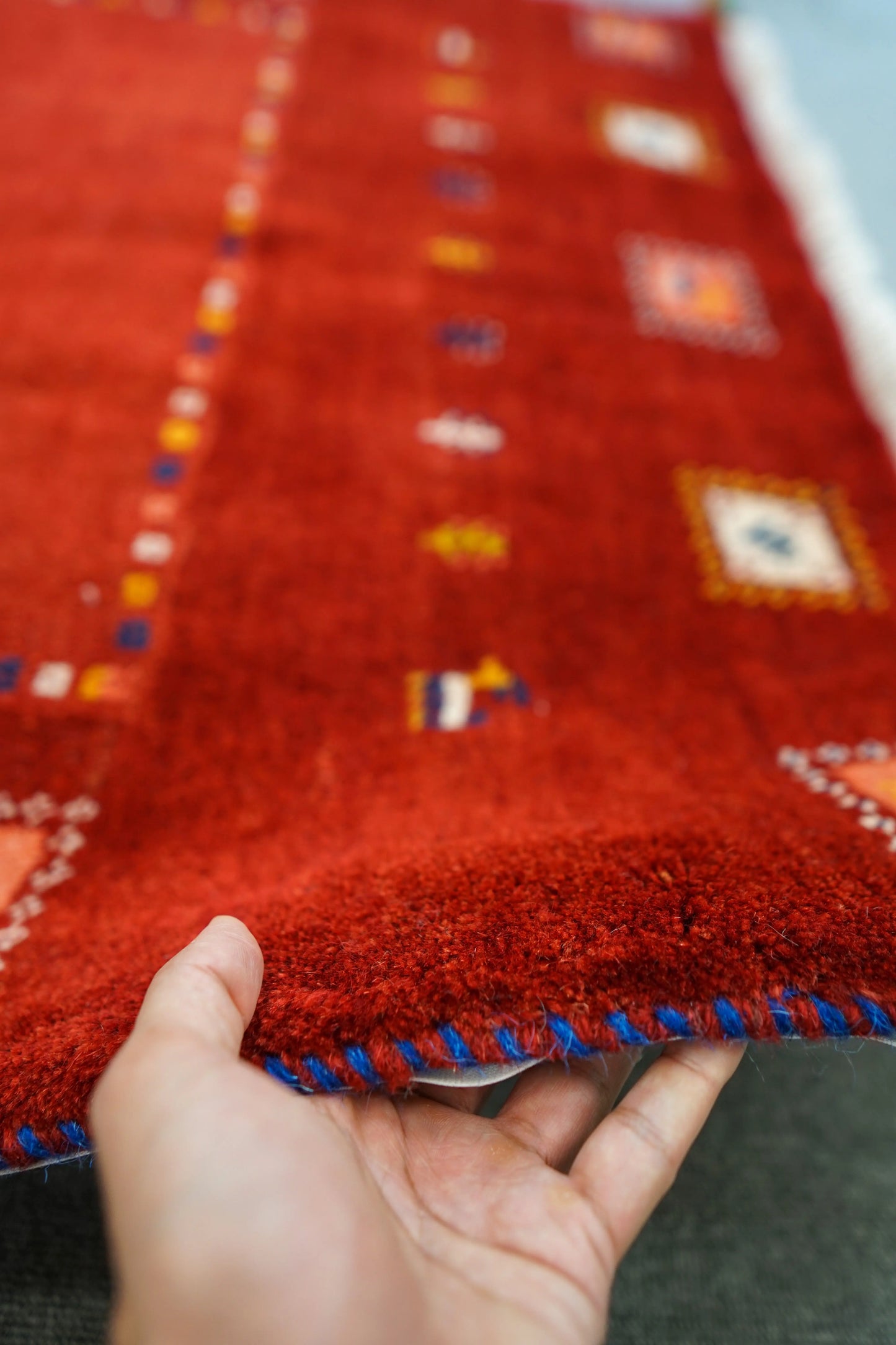 150×100cm ペルシャ絨毯 手織りギャッベ Decorworks