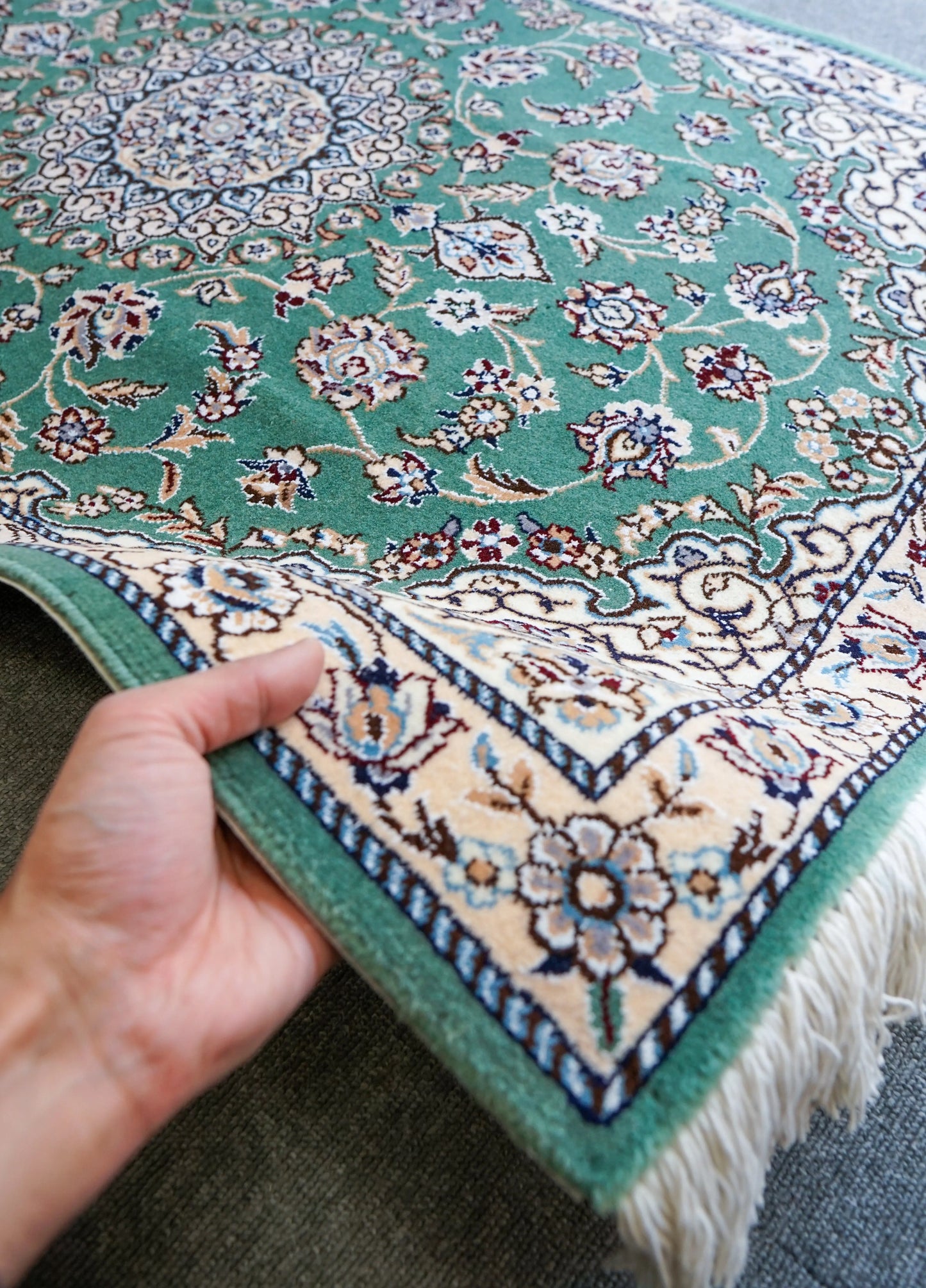 116×78cm ペルシャ手織り絨毯 ナイン産 Decorworks