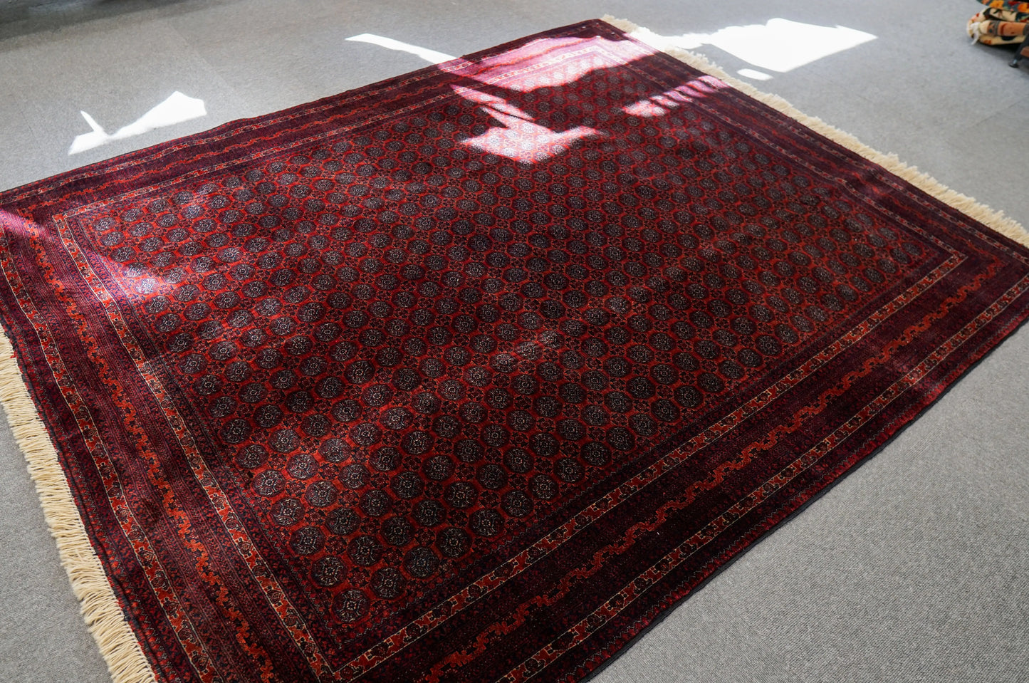 190×152cm アフガニウタン 手織り絨毯 ホジャロシュナイ Decorworks