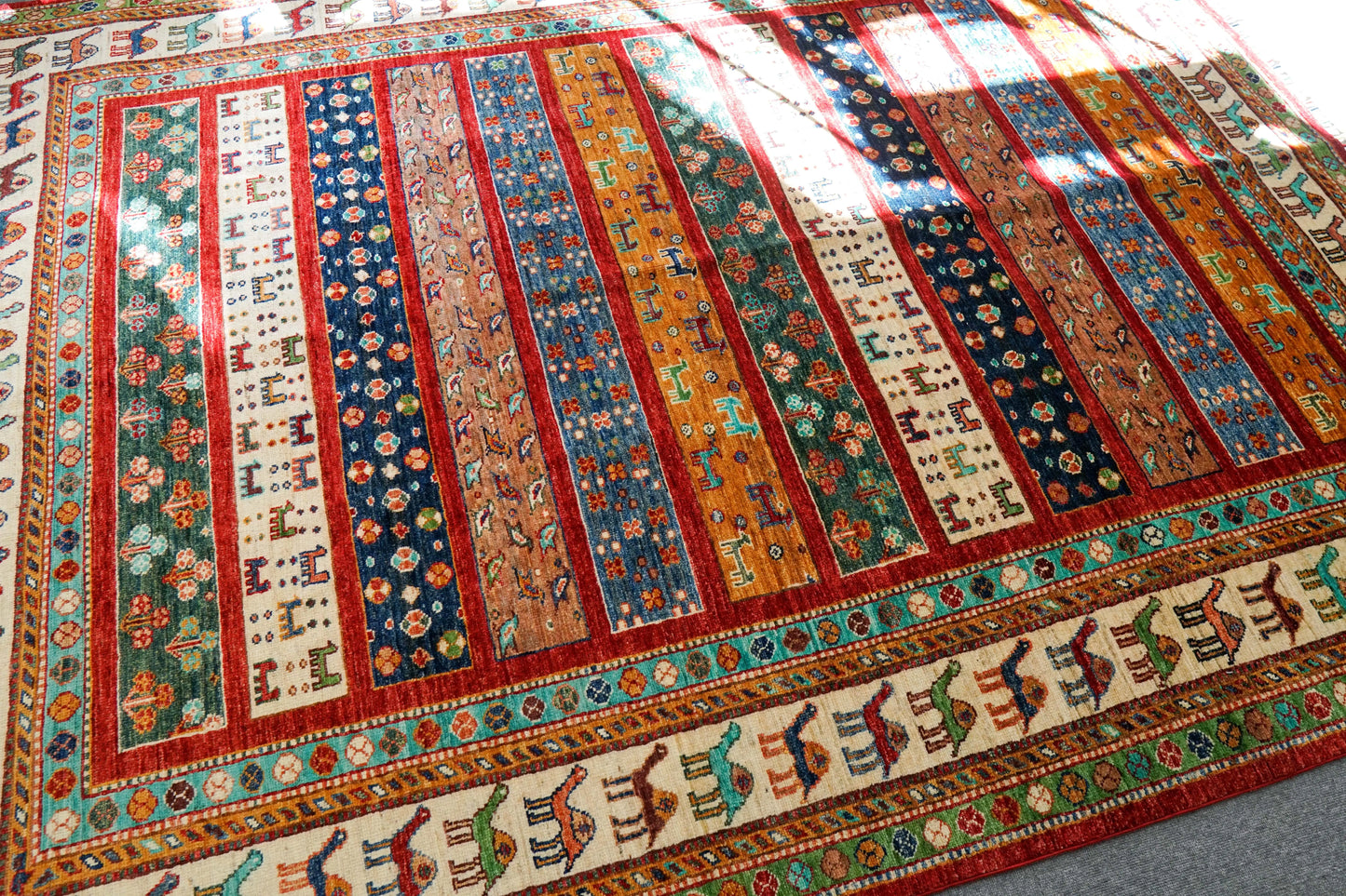 234×178cm アフガニスタン 手織り絨毯 ペルシャ絨毯 ギャッベ Decorworks
