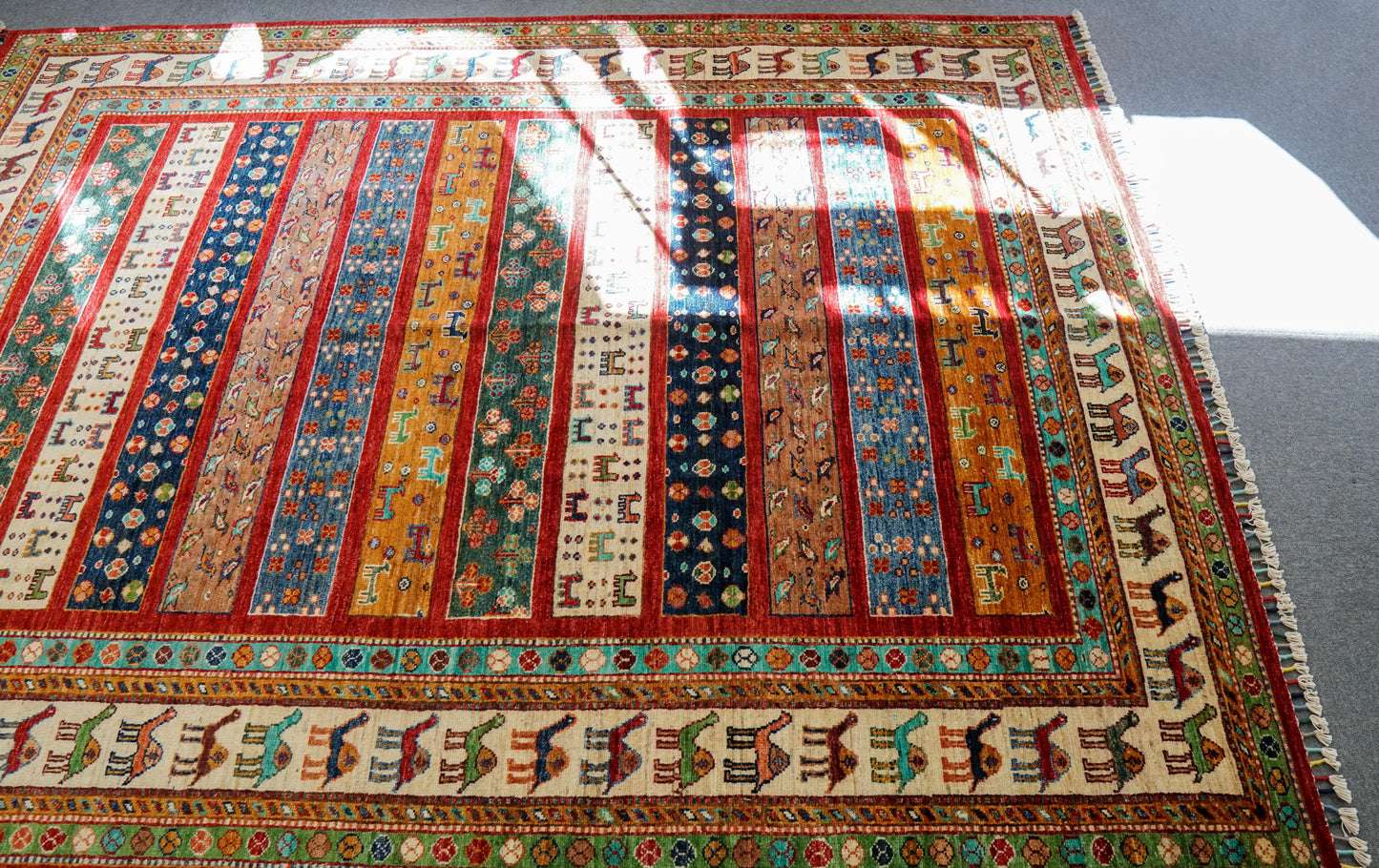 234×178cm アフガニスタン 手織り絨毯 ペルシャ絨毯 ギャッベ Decorworks