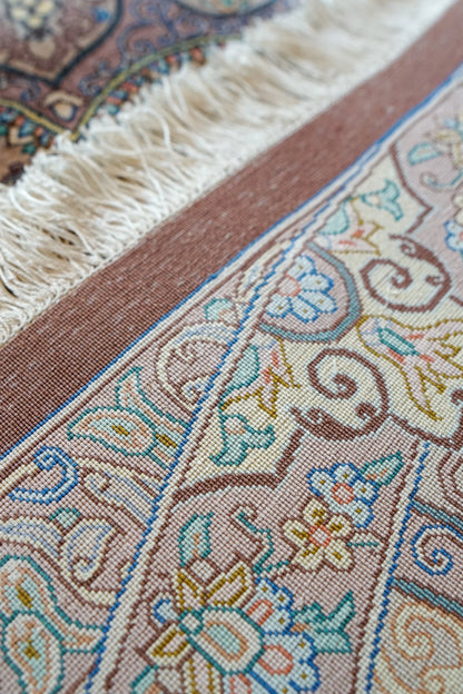 Collection ペルシャ絨毯 クム産 100％シルク 手織り 154×98cm 証明書付