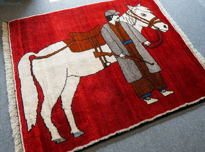 100x83cm 手織り ペルシャ絨毯　カシュカイ族 Decorworks