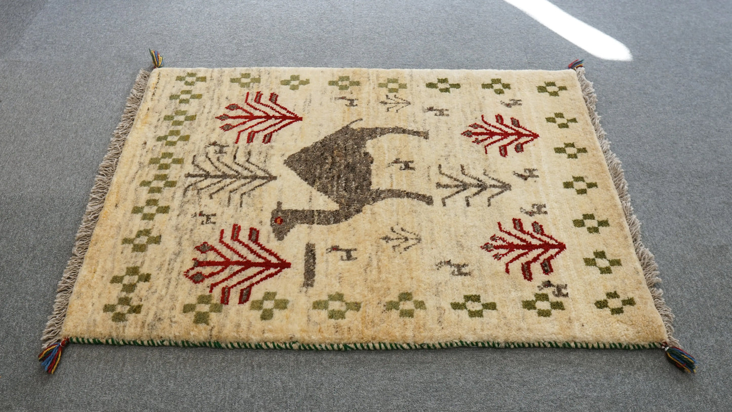 117×83cm ペルシャ手織りギャッベ Decorworks