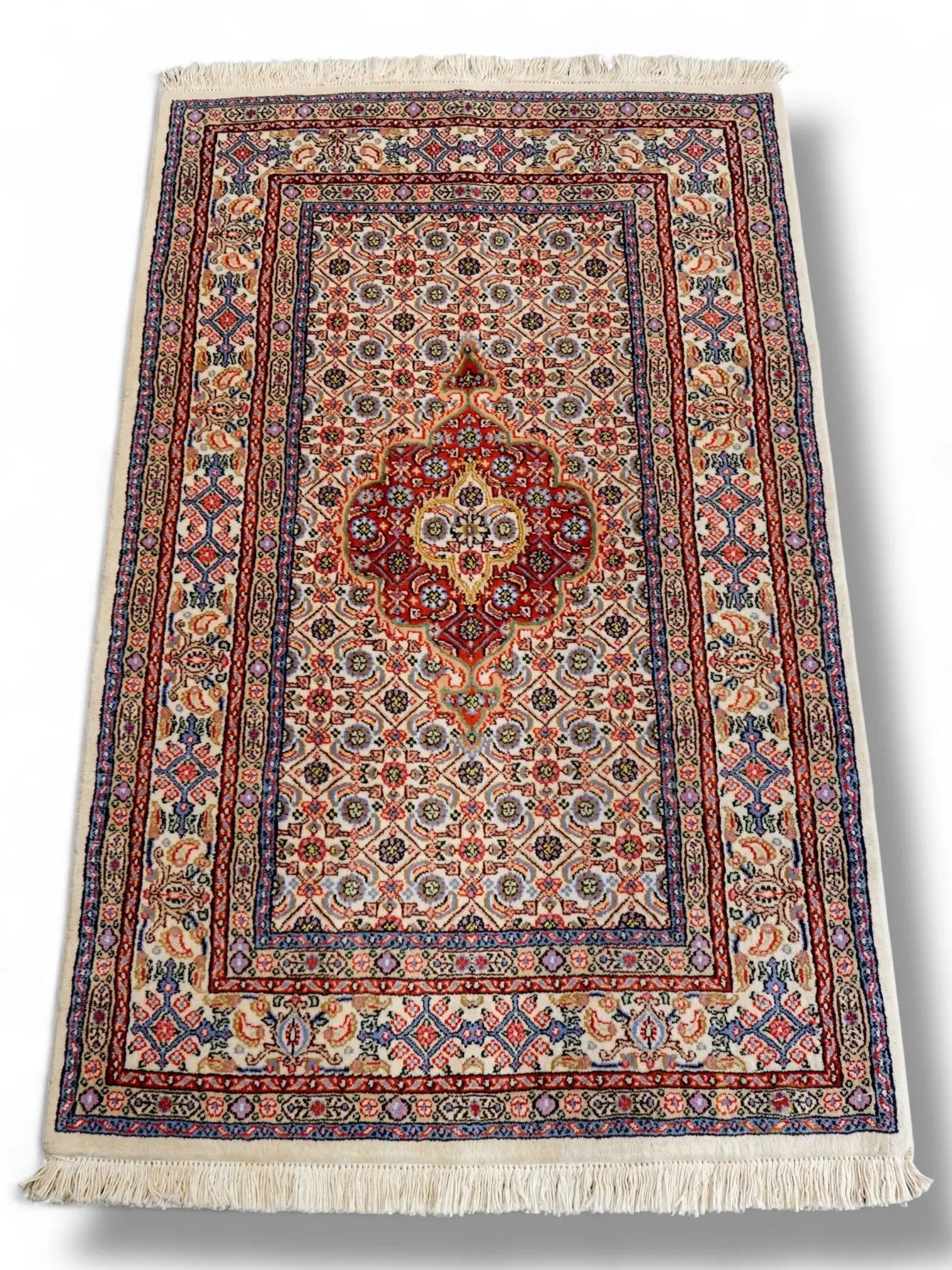 パキスタン絨毯【フラグメント】断片　ミニラグ　ディスプレイ　トルクメン　ペルシャ トルクメン産絨毯・Size:119×85 大阪・豊中市ペルシャ絨毯