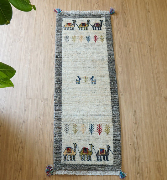 Collection 123×44cm ペルシャギャッベ アマレ族 ギャベ　ランナー
