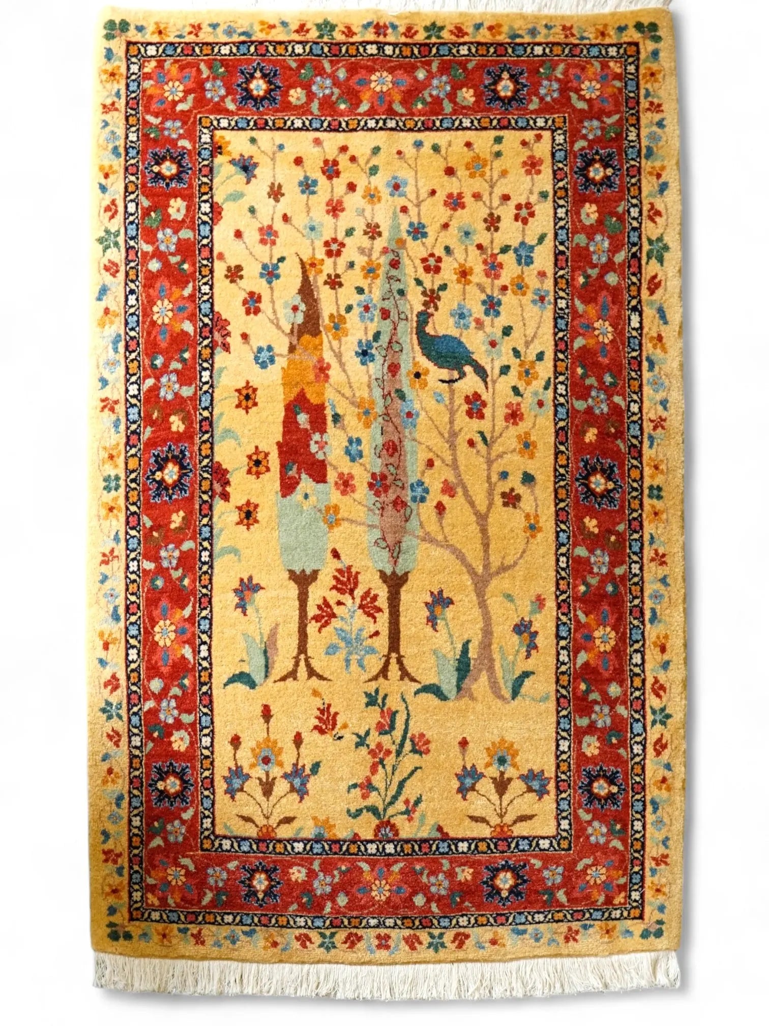 125×80cm　ペルシャ バラミン産 手織り絨毯 Decorworks