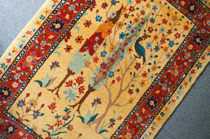 125×80cm　ペルシャ バラミン産 手織り絨毯 Decorworks