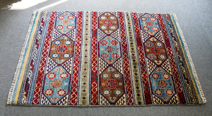 125×84cｍ アフガニスタン ガズニーウール 手織り絨毯　 Decorworks