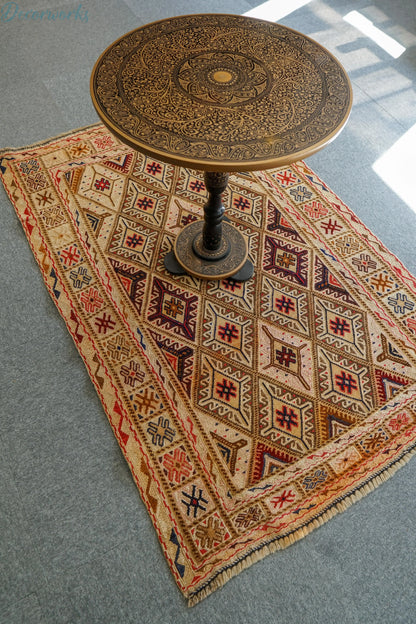 129×86cm 手織りマシュワニキリム Decorworks