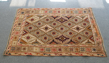 129×86cm 手織りマシュワニキリム Decorworks