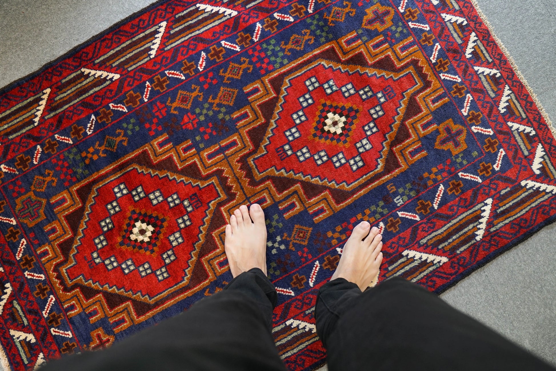 144×100cm   Persian Antique Baluch rug Decorworks