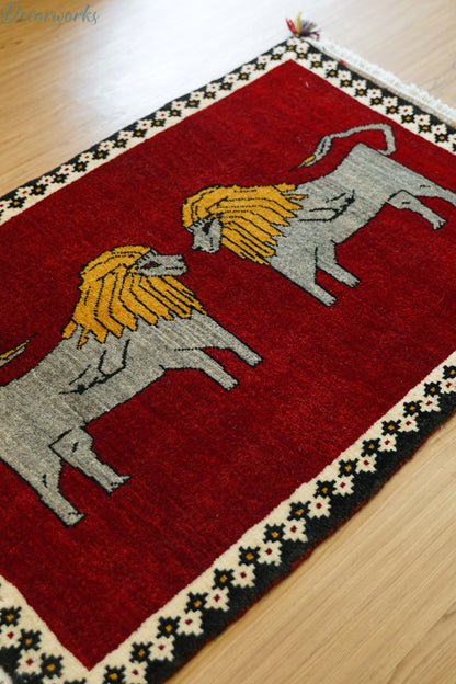 147x102cm 手織り ペルシャ絨毯　カシュカイ族 Decorworks