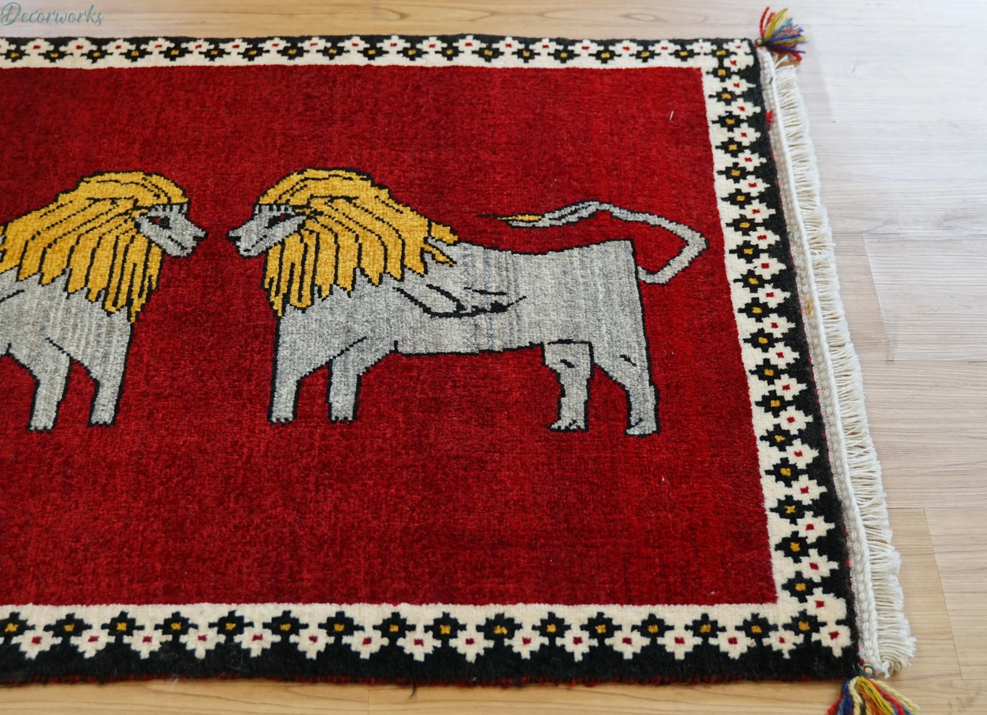 147x102cm 手織り ペルシャ絨毯　カシュカイ族 Decorworks
