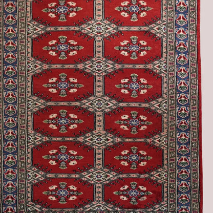 Collection パキスタン手織り絨毯 150×92cm、ジャールダールデザインの伝統模様ラグ