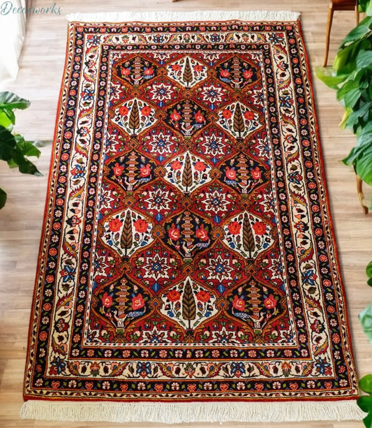 162×105cm ペルシャ絨毯 バクティアリ Decorworks
