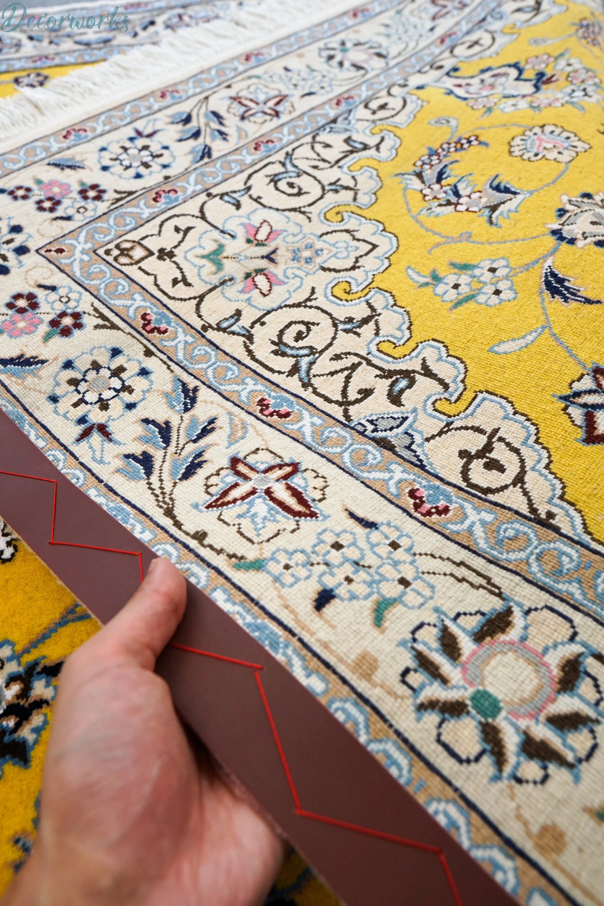 162×109cm ペルシャ手織り絨毯 Decorworks