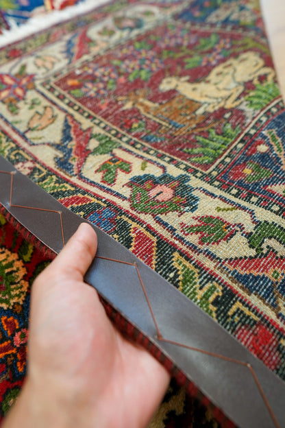 162×111cm　ペルシャ手織り絨毯　ウール　ラグ　バクティアリ Decorworks
