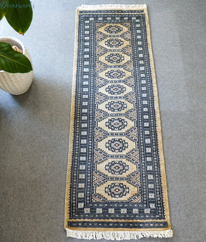 182×63cm パキスタン手織り絨毯　ランナー Decorworks