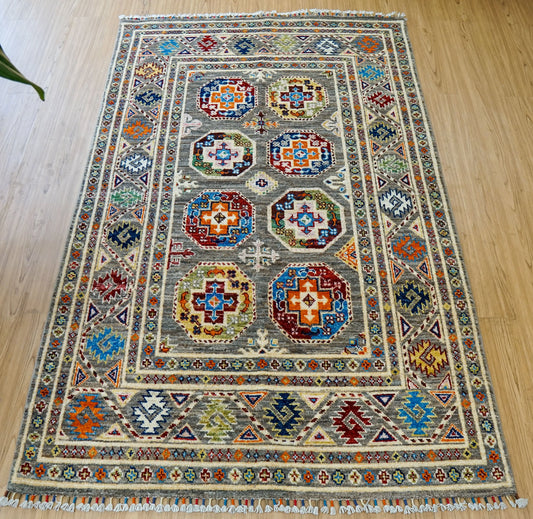 183×116cｍ アフガニスタン ガズニーウール手織り絨毯 Decorworks