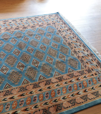 パキスタン手織り絨毯  トライバルラグ　185×125cm Decorworks