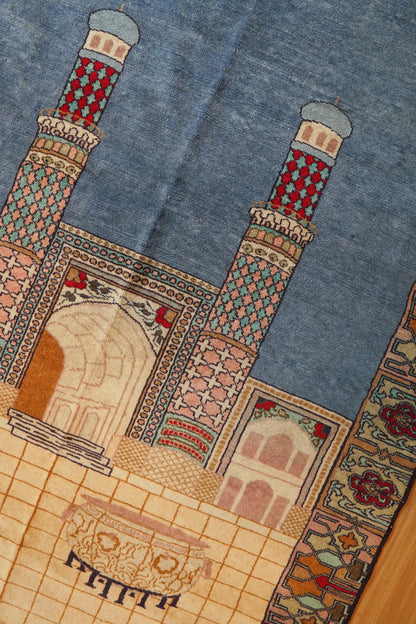 Collection 1970年代 アフガニスタン手織り絨毯 ヘラートのモスク柄 172×114cm 上質ウール アンティークラグ