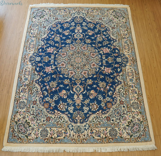 198×150cm　 ペルシャ絨毯 ナイン産 Decorworks