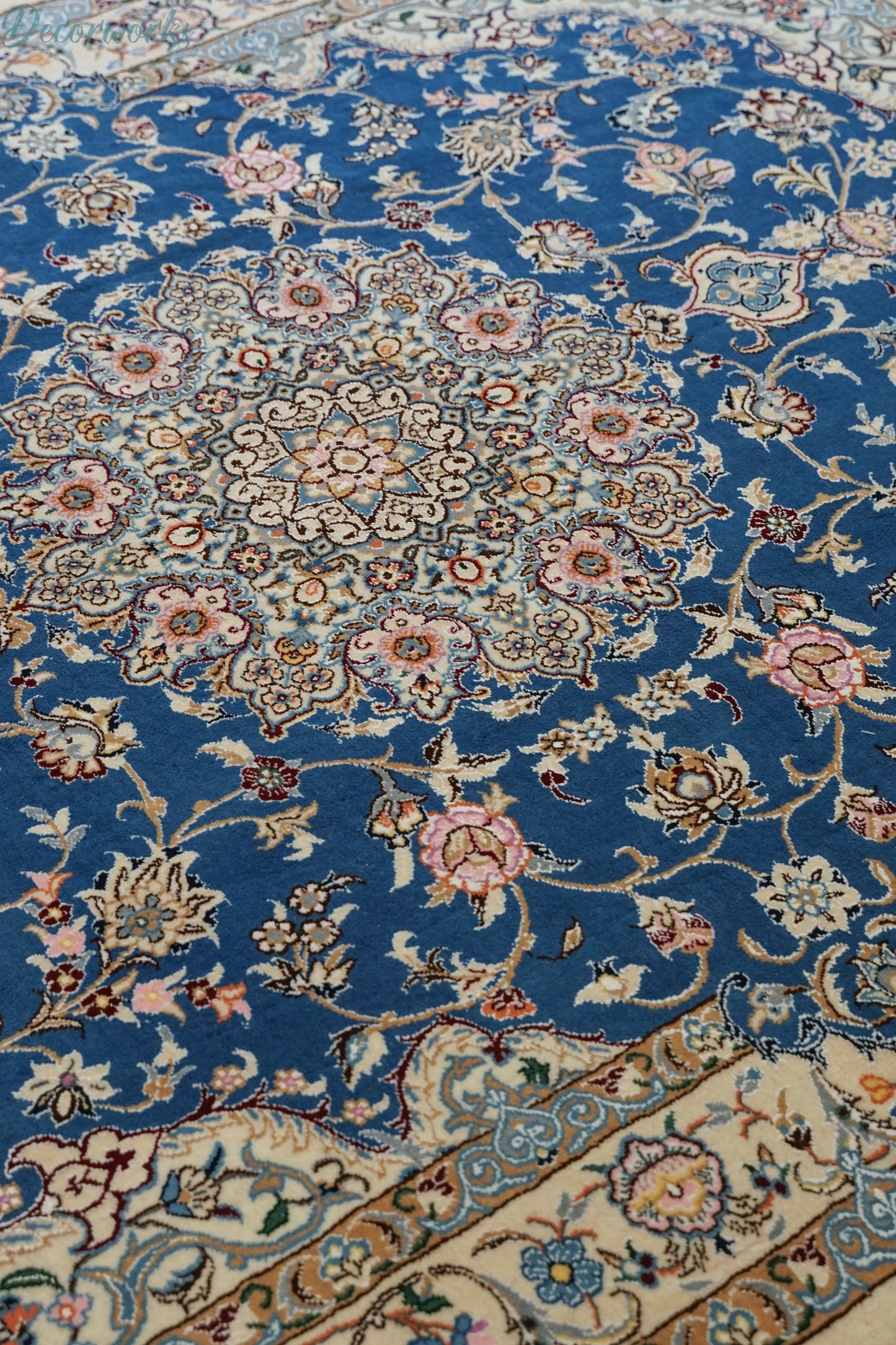 198×150cm　 ペルシャ絨毯 ナイン産 Decorworks