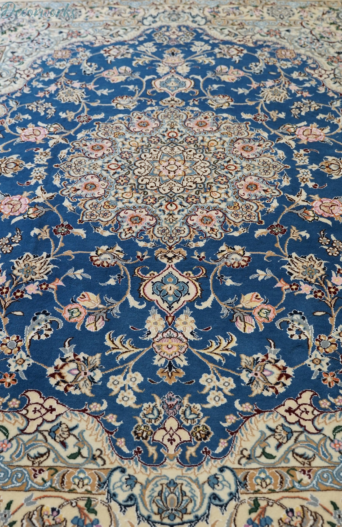 198×150cm　 ペルシャ絨毯 ナイン産 Decorworks
