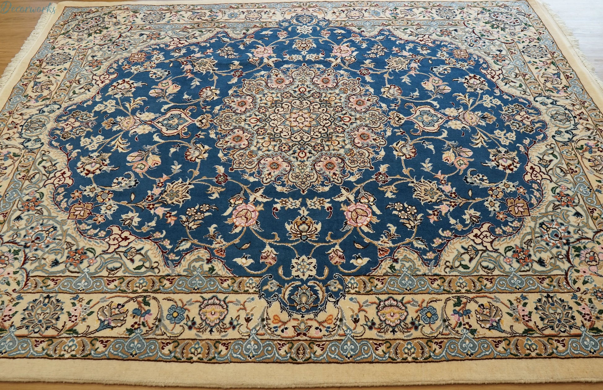 198×150cm　 ペルシャ絨毯 ナイン産 Decorworks