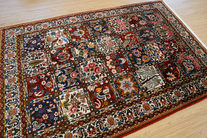 Collection ペルシャ絨毯 バクティアリ産 手織りラグ 202×136cm ガーデンデザイン
