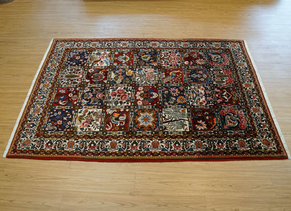 Collection ペルシャ絨毯 バクティアリ産 手織りラグ 202×136cm ガーデンデザイン