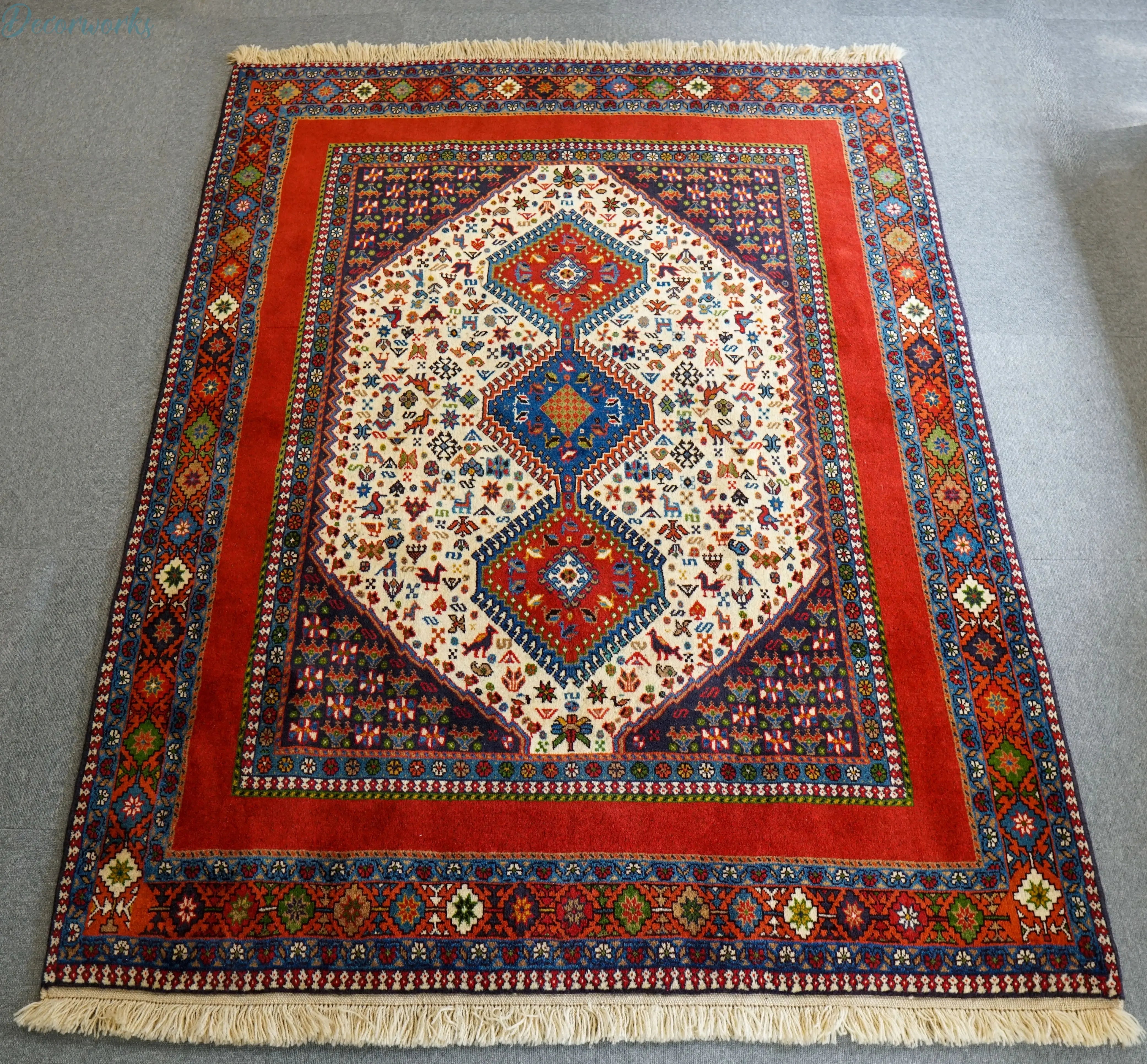 【おまけ付】 ペルシャ絨毯 202×155cm ヤラメ産 Decorworks - ラグ・カーペット