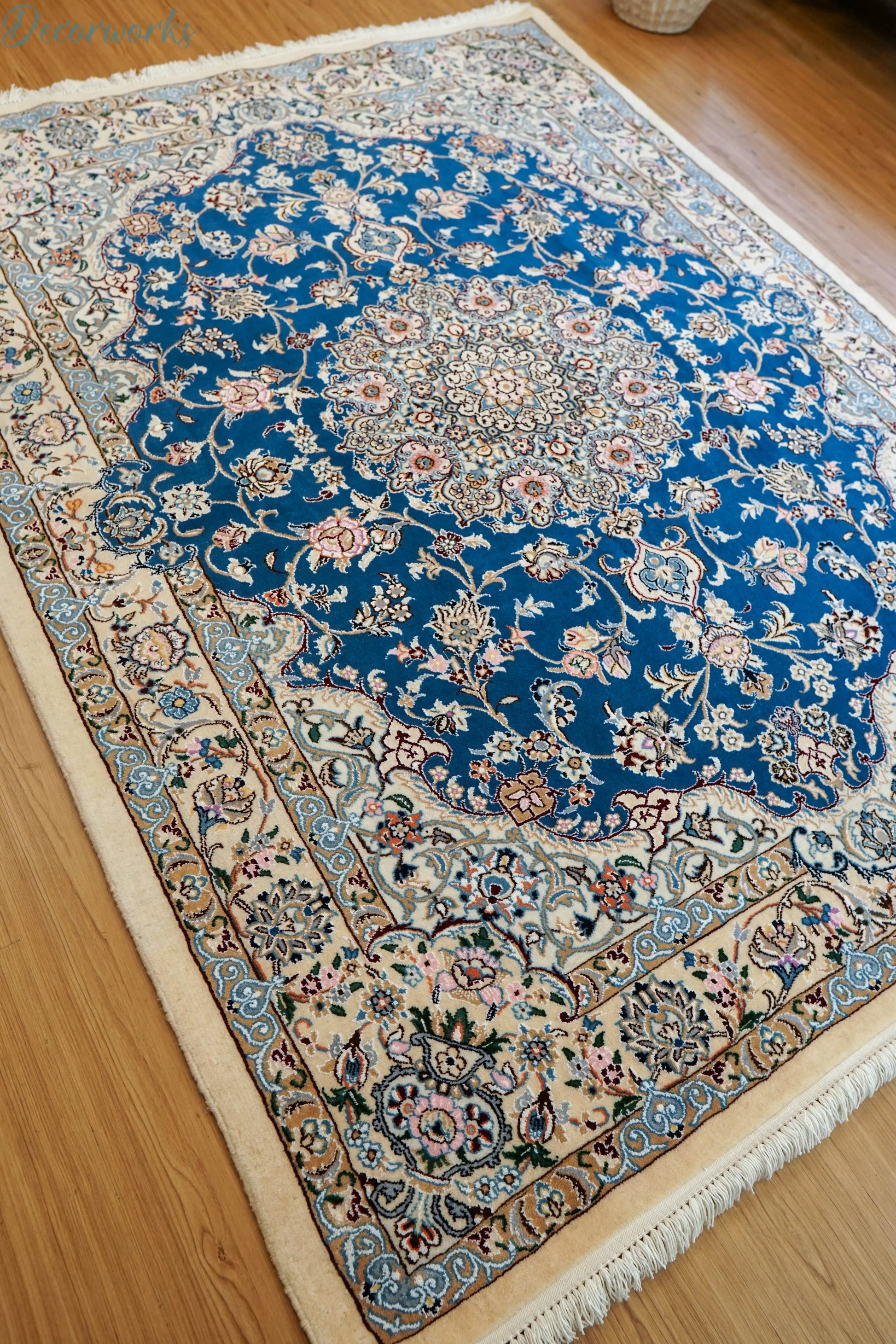 202×155cm　 ペルシャ絨毯 ナイン産 Decorworks