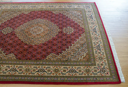 204×151cm ペルシャ手織り絨毯 タブリーズ 50Raj Decorworks
