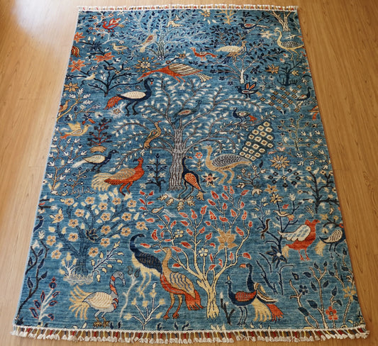 206×149cｍ  アフガニスタン ガズニーウール 手織り絨毯 Decorworks