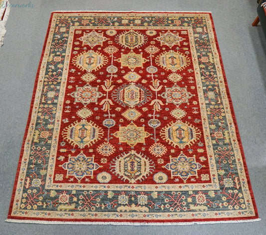 206×171cｍ  アフガニスタンガズニーウール手織り絨毯 Decorworks