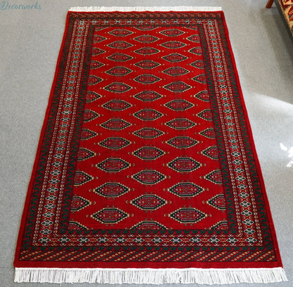 219×138cm パキスタン手織り絨毯 Decorworks