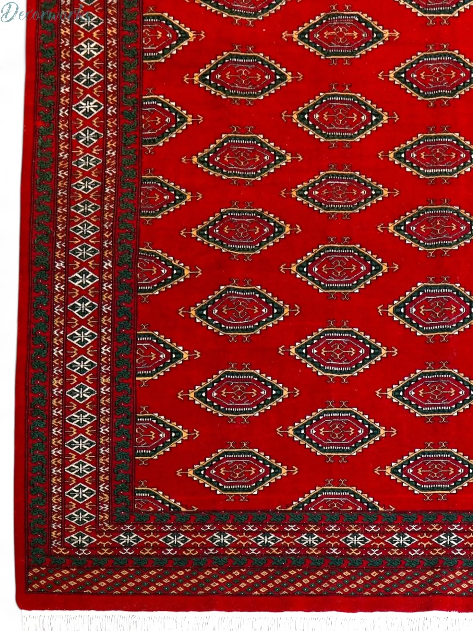 219×138cm パキスタン手織り絨毯 Decorworks