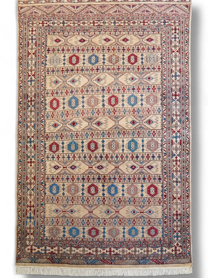 223×154cm【パキスタン手織り絨毯 Decorworks