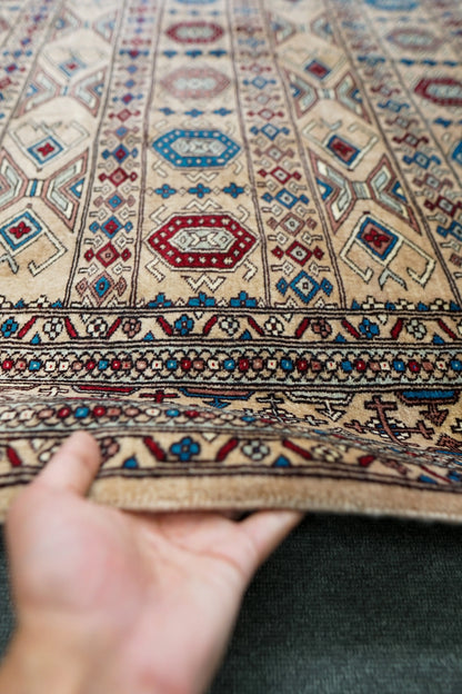 223×154cm【パキスタン手織り絨毯 Decorworks