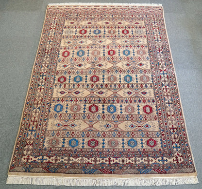 223×154cm【パキスタン手織り絨毯 Decorworks