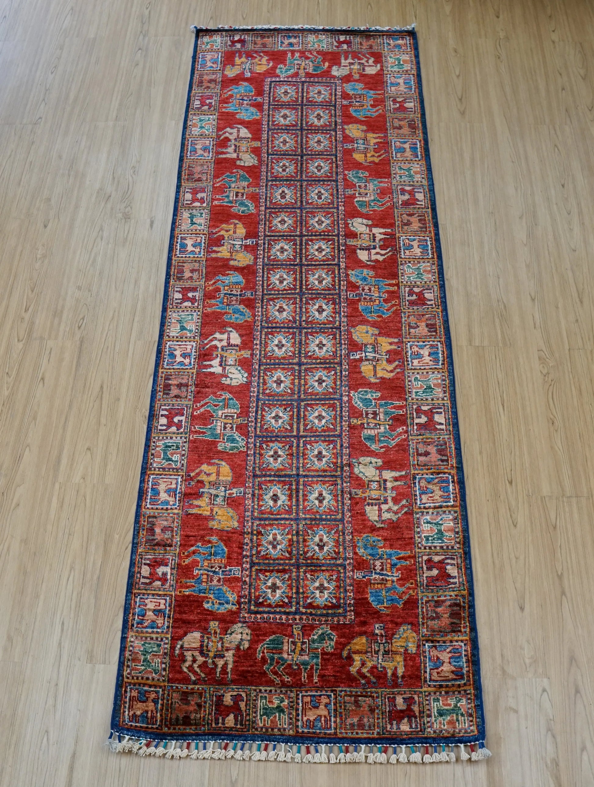248×83cｍ アフガニスタン ガズニーウール 手織り絨毯 Decorworks