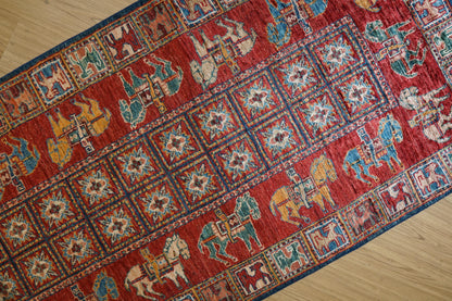248×83cｍ アフガニスタン ガズニーウール 手織り絨毯 Decorworks