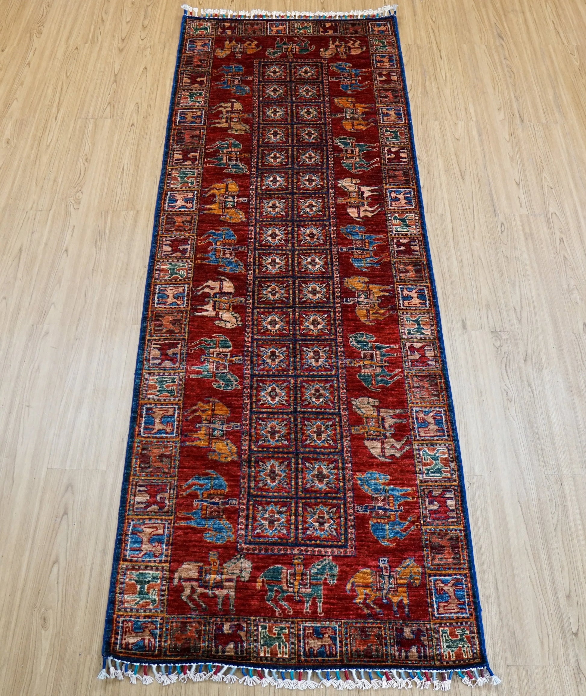 248×83cｍ アフガニスタン ガズニーウール 手織り絨毯 Decorworks