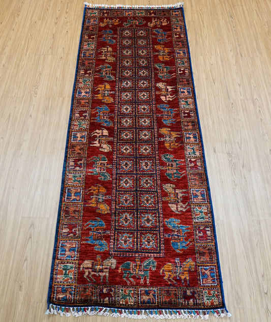 248×83cｍ アフガニスタン ガズニーウール 手織り絨毯 Decorworks