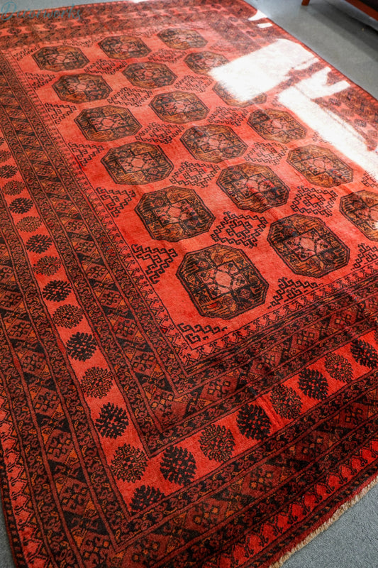 254×198cm　トルクメン ボハララグ トライバルラグ　ヴィンテージラグ　 Decorworks