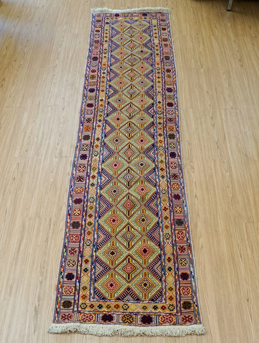 280×70cm 手織りマシュワニキリム　ランナー Decorworks